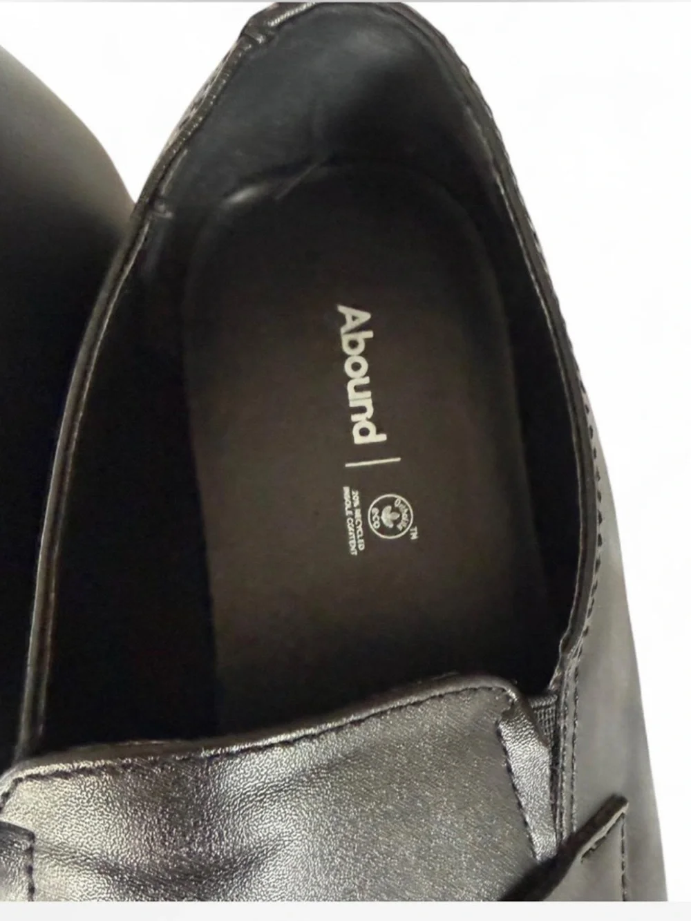 Abound Black Leather Penny Loafers for Men